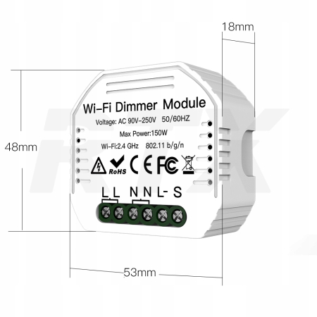 Ściemniacz Regulator Światła TUYA WiFi DOPUSZKOWY
