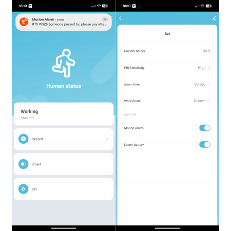 RTX Syrena Alarmowa Zewnętrzna z PIR Solar Aku Pilot ZigBee TUYA