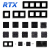 Gniazdko ścienne LAN moduł RJ45 system RTX SH czarne
